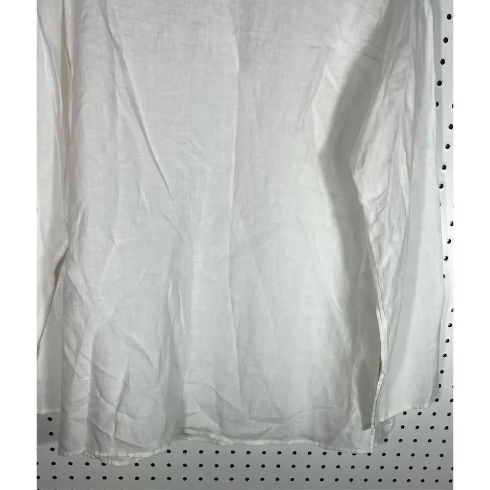 Lauren Ralph Lauren embroidered linen tunic top size L - Picture 3 of 4